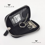 Ключница TERGAN 090 Кожаная на металлической молнии SIYAH VEGETAL Черный