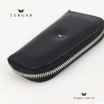 Ключница TERGAN 090 Кожаная на металлической молнии SIYAH VEGETAL Черный