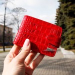 Визитница кожаная для дисконтных карт BUTUN 859  006006 Красный