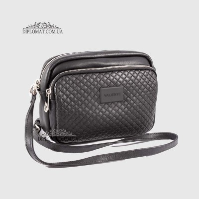 Сумка Женская кросс боди VALIENTE 959 с двумя отделениямиSAUVAGE black Shantal черный