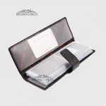 Визитница кожаная для дисконтных карт KARYA 0012  124 Лаковая черная  