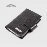Визитница KARYA 0014  53 из кожи черная