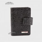 Визитница KARYA 0014  53 из кожи черная