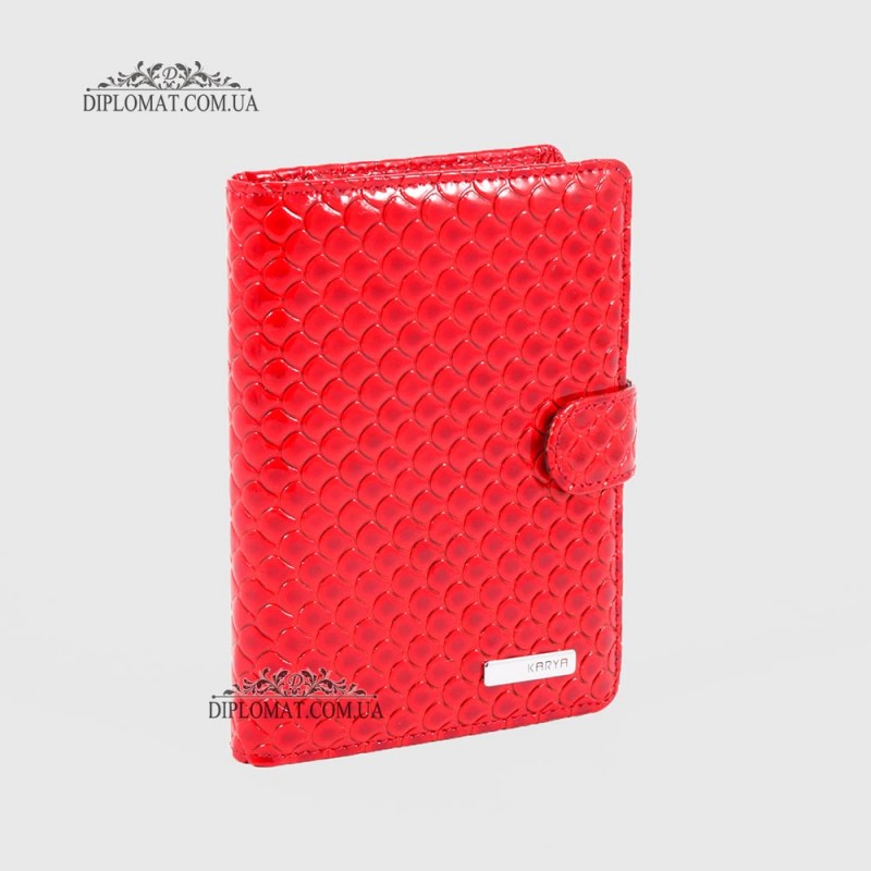 Визитницы кожаные для дисконтных карт KARYA 0015  122 Красная 