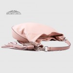 Сумка Женская EMANUELA FERRETTI 2121 на плечо Кожаная Большая NUDE FLOATER Пудра
