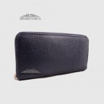 Кошелек на молнии EMANUELA FERRETTI 0029 Кожа внутри и снаружи 12 отделений под карточки  D.BLUE  floater Синий