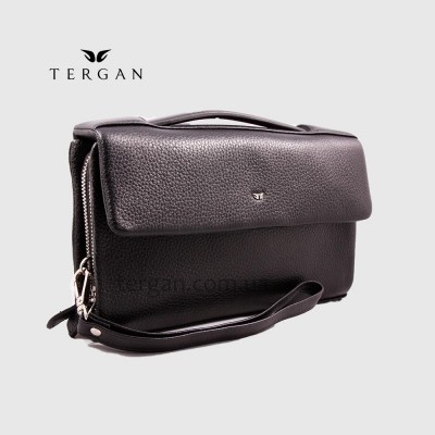 Клатч мужской (Барсетка)  TERGAN 2195 На 2 отделения на молнии и Верхней ручкойSIYAH LATIGO