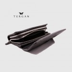 Клатч мужской (Барсетка)  TERGAN 2195 На 2 отделения на молнии и Верхней ручкой SIYAH LATIGO Черный