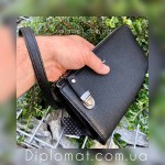 Клатч мужской кожаный TERGAN 2199 Одно отделение на молнии и ручка под ладонь SIYAH LATIGO Черный