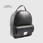 Рюкзак женский VALIENTE 1055 с одним накладным карманом PRADA Black Черный