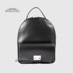 Рюкзак женский VALIENTE 1055 с одним накладным карманом PRADA Black Черный