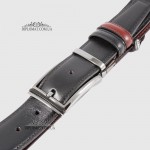 Ремень RINO 6711145229822 кожаный двухсторонний Черный и Коричневый  STD трендовый  цвет