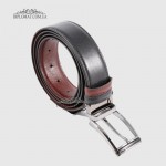 Ремень RINO 6711145229822 кожаный двухсторонний Черный и Коричневый  STD трендовый  цвет