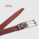 Ремень RINO 6711145229822 кожаный двухсторонний Черный и Коричневый  STD трендовый  цвет