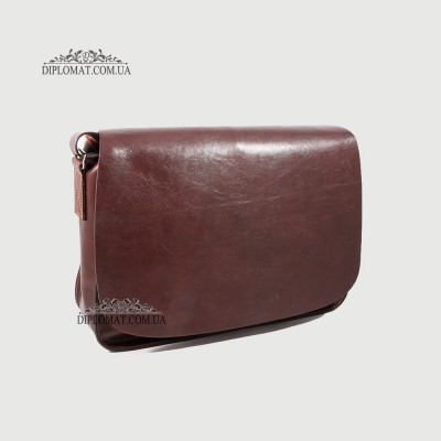 Сумка Мессенджер Кожаная Через плечо BELLINI Capalbio 62 DARK BROWN vegetal
