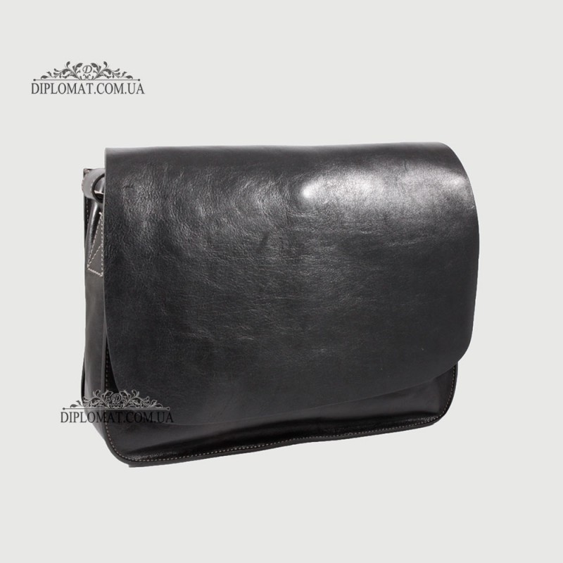 Сумка Мессенджер Кожаная Через плечо BELLINI Capalbio 62  BLACK vegetal Черный