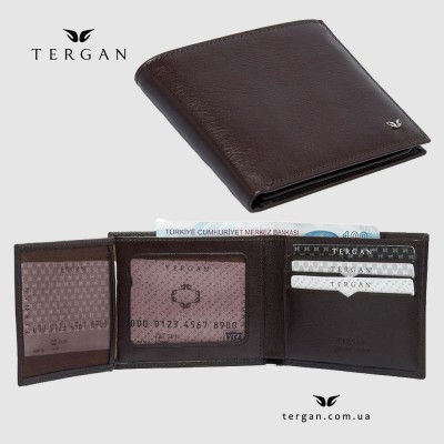 Портмоне мужское Кожаное TERGAN 1228 KAHVE RUSTIC Коричневый