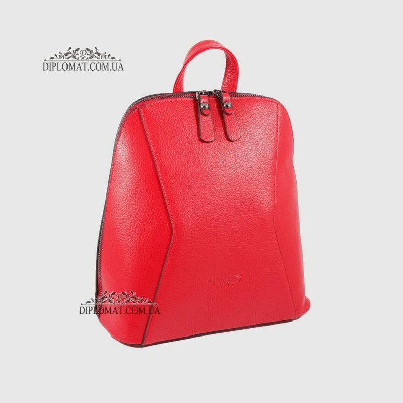 Рюкзак женский Кожаный GUARD 704  KIRMIZI FLOATER Красный/Розовый