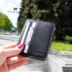 Зажим для денег TERGAN 1639 На магните с 6 отделениями для карточек SIYAH FLOATER Черный Черный