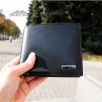 Портмоне мужское кожаное с широко открывающийся монетницей KARYA 0910  1 Черный